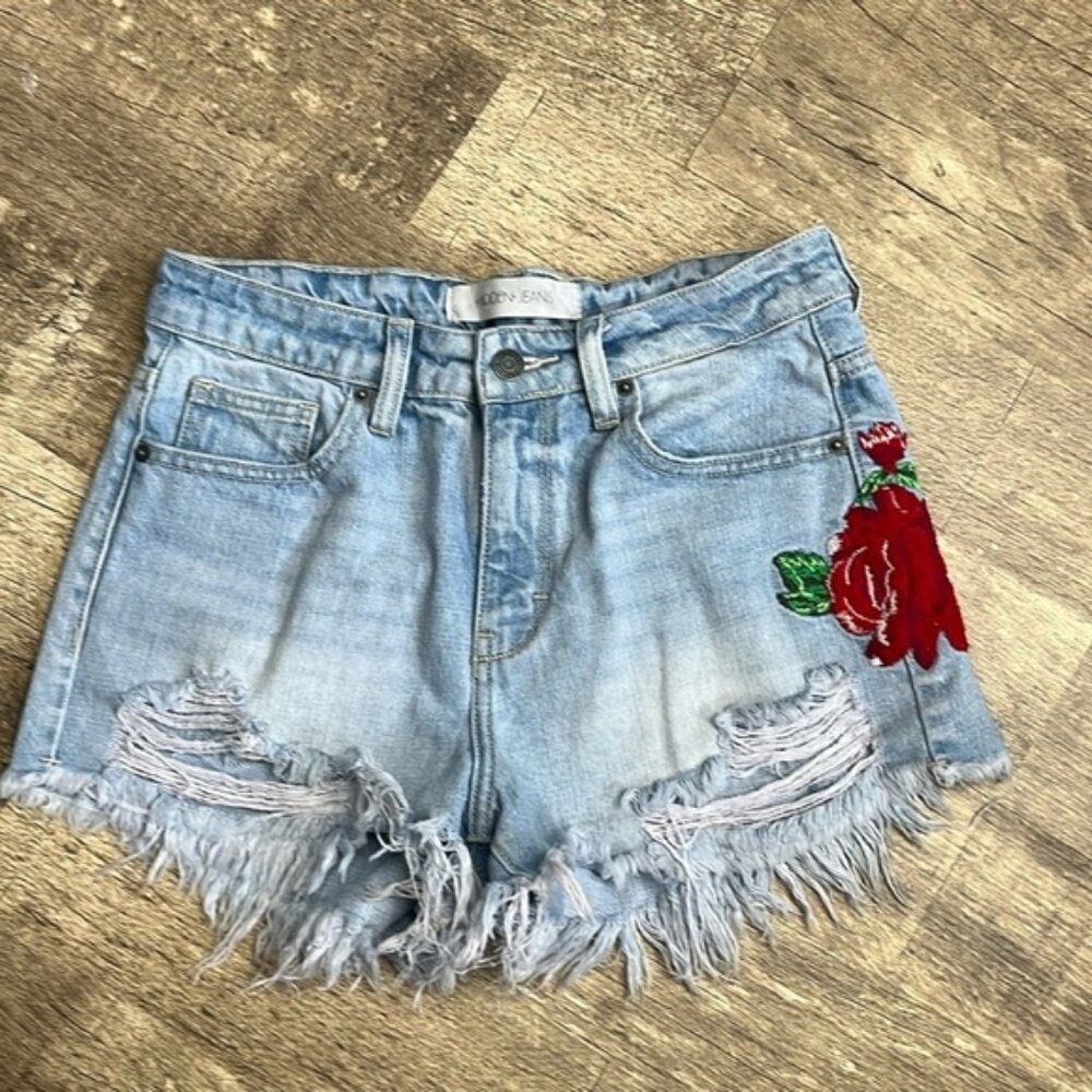 Hidden Jeans Shorts Size S Frayed Embroidered